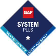 GAF Warranty Badge System Plus - roof warranties
