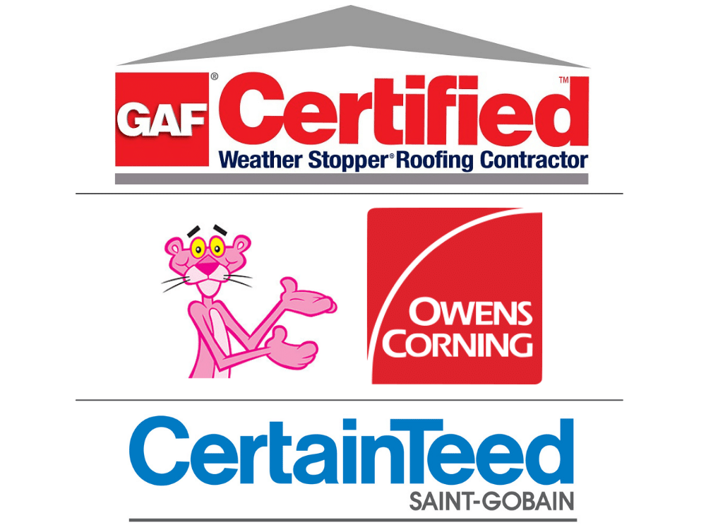 GAF - Owens Corning - CertainTeed Logos