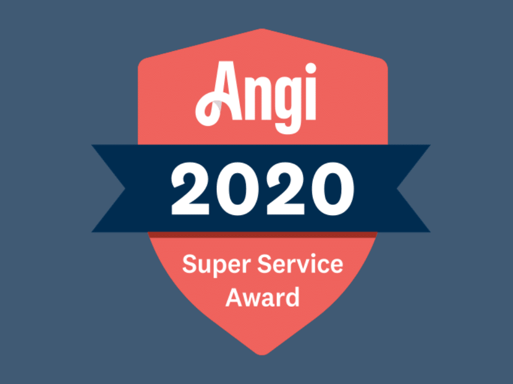 Angi 2020 Award Badge with Blue Background