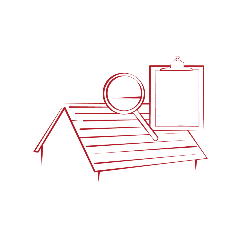 House roof leak inspection illustration