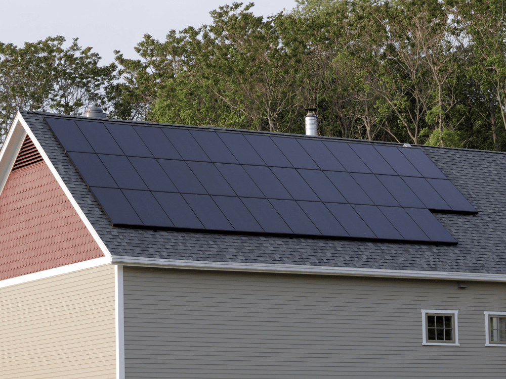 Example of solar panels on your roof - shingle roofing system