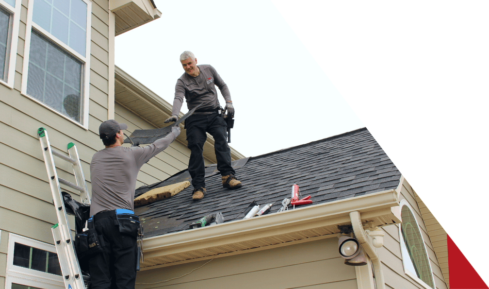 Roofing contractors perform roof repair roof tune-up