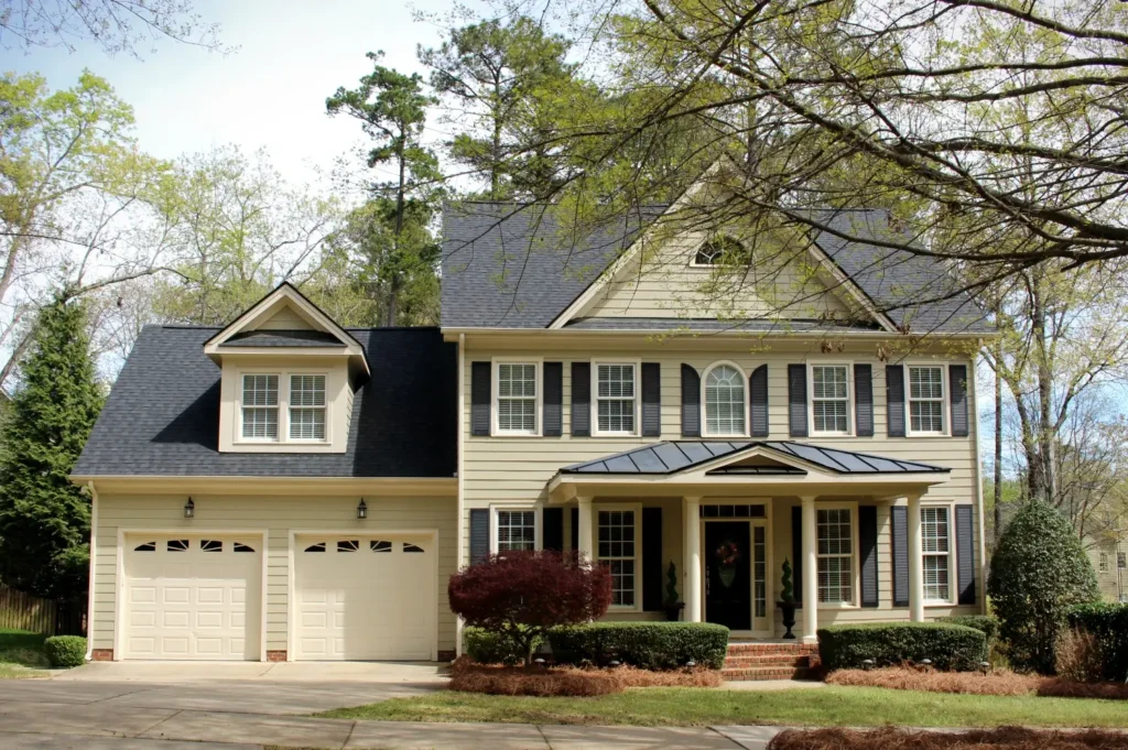 Charcoal Black on a tan house in Cary NC
